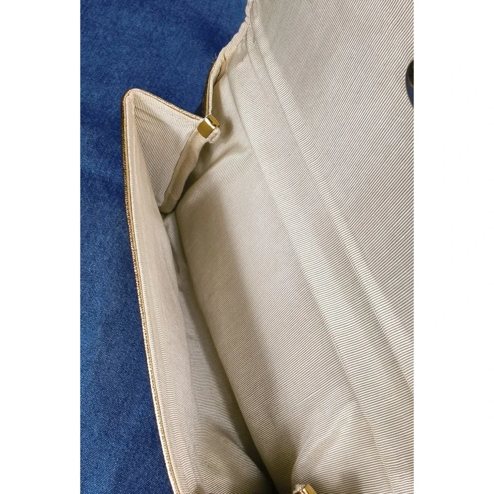 Vintage 1970s Avon Polished Gold Metallic Evening Clutch Bag Purse - Pristine...